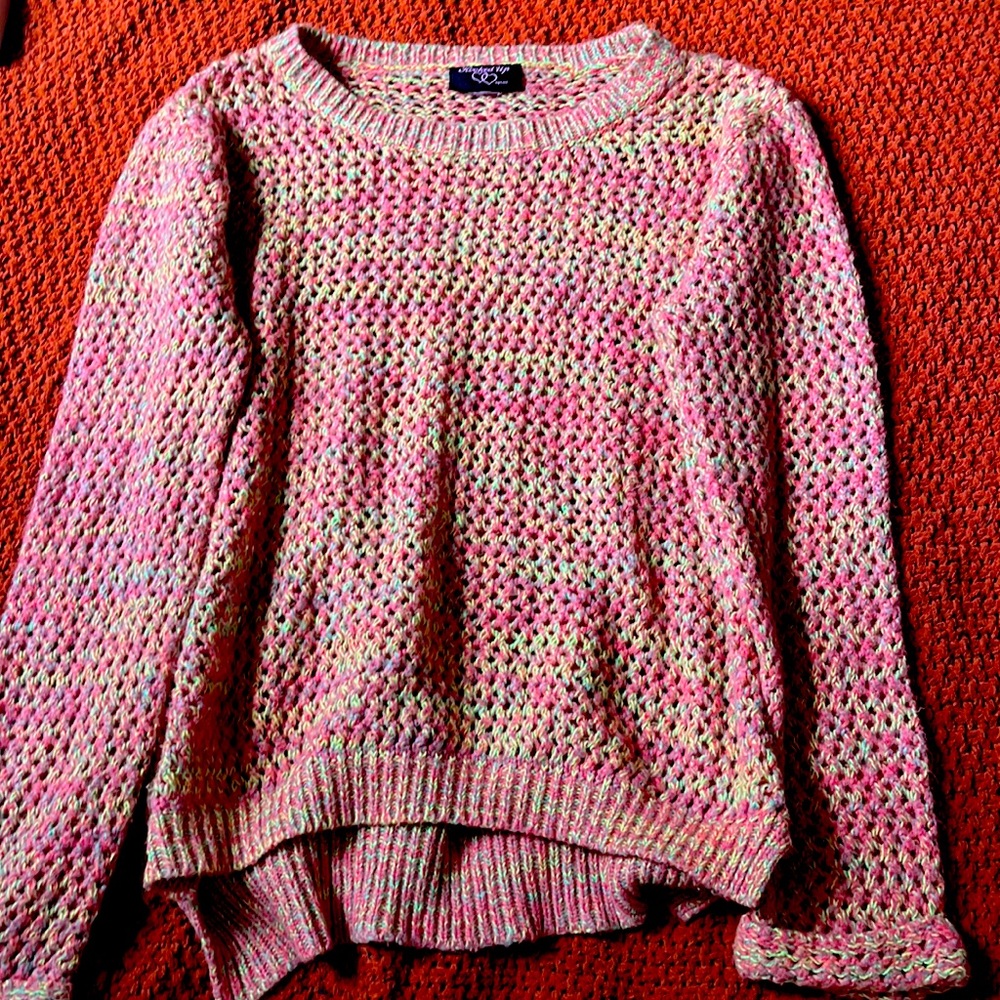 Neon color knitted sweater